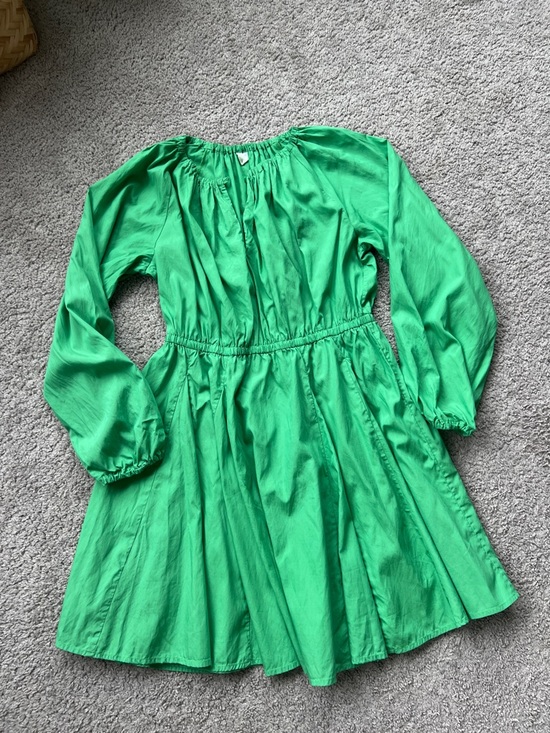 Arket Dresses & Skirts - Arket Bright Green Long-Sleeve Mini Dress